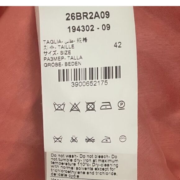 Brognano Salmon Pink Ruffled Lace Halter‎ Dress Romantic Tiered Size US 6 IT 42 - Picture 10 of 15